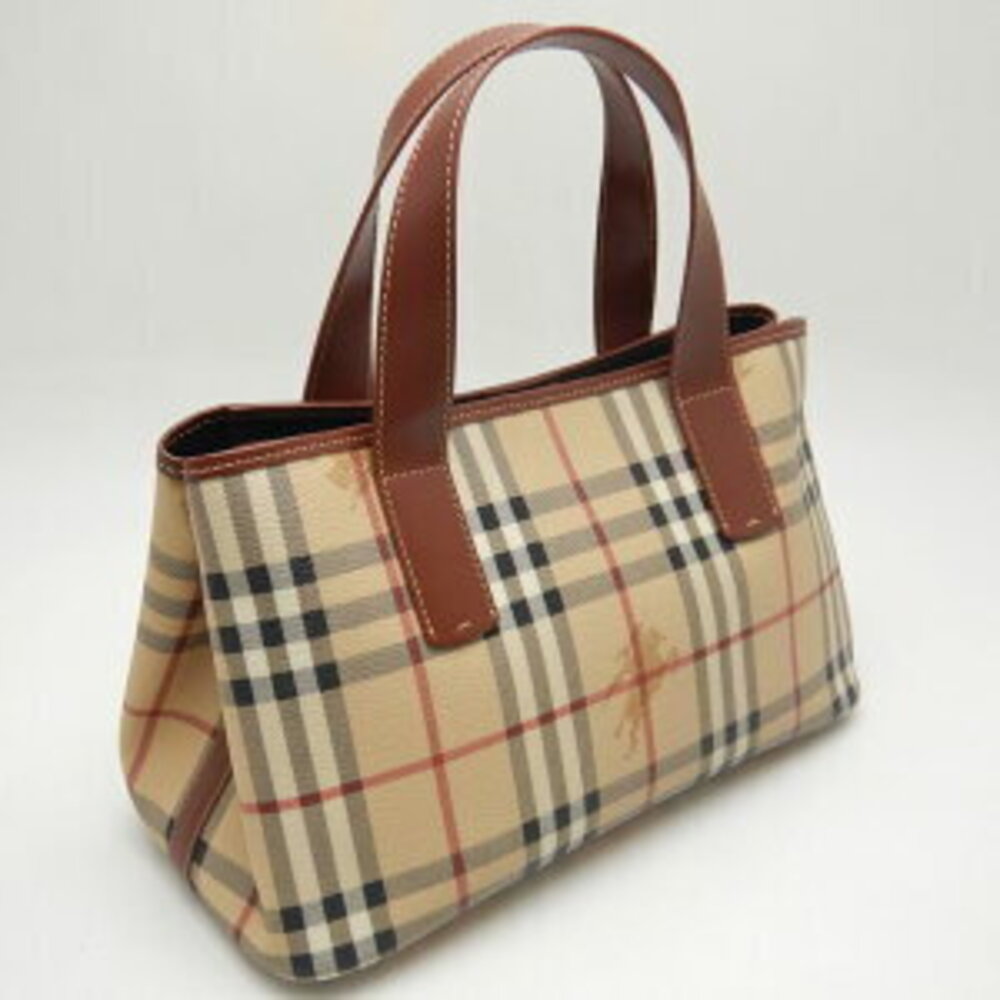 Burberry handbag London leather check brown - Picture 2 of 9
